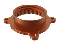 aFe Silver Bullet Throttle Body Spacers TBS 22-23 Toyota GR86 H4-2.4L - Orange - Image 3