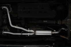 Alternative view of MBRP 22-23 Nissan Frontier 3.8L 3in Tip 3in Cat Back Turndown Exit Street Profile - Aluminized Steel