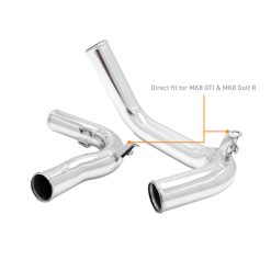 Mishimoto 22+ Volkswagen GTI MK8 (MQB) Intercooler Pipe Kit Polished - Image 2
