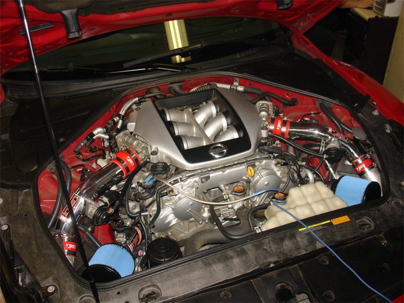 Injen 10-12 Nissan R35 GTR V6 3.8L Twin Turbo Polished Short Ram Intake - Image 3