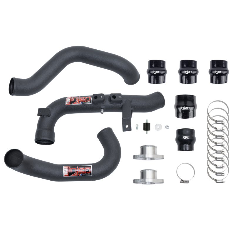 Injen 22-23 Honda/Acura Civic/Si/Integra 1.5L Turbo Aluminum Intercooler Pipe Kit - Wrinkle Black - Image 2
