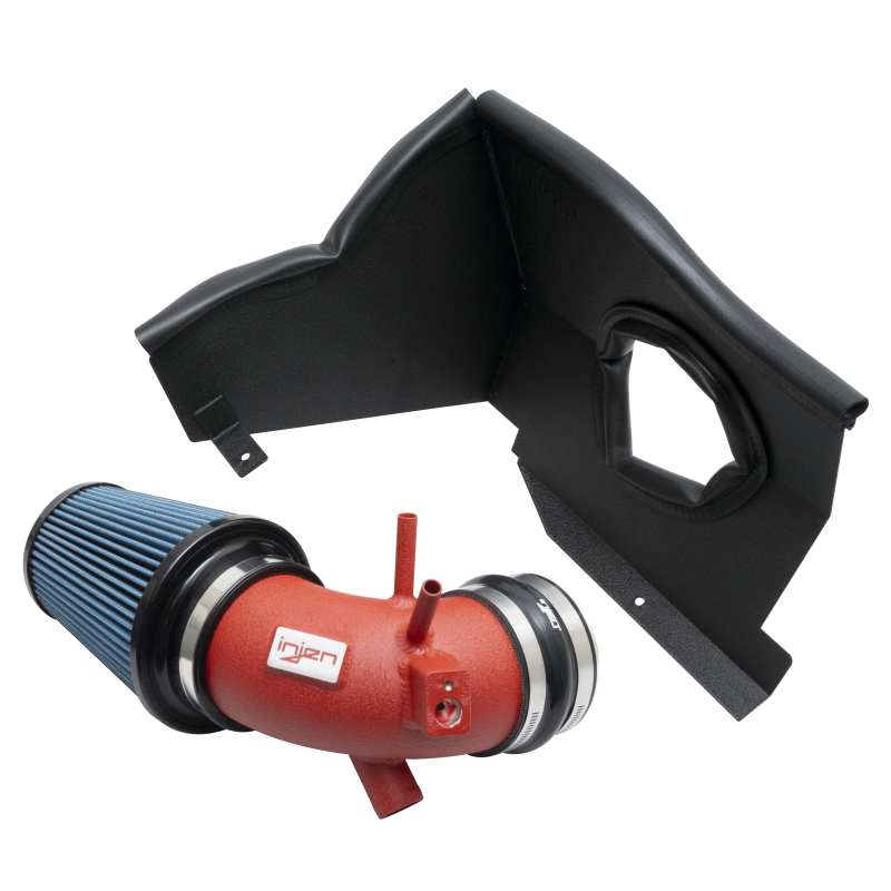 Injen 22-23 Kia Stinger 2.5L Turbo L4 Wrinkle Red Short Ram Tuned Intake System - Image 3