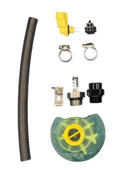 DeatschWerks DW650iL Series 650LPH In-Line External Fuel Pump Universal Install Kit - Image 3