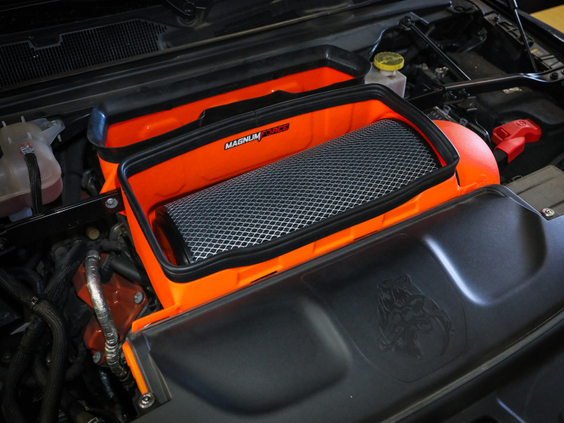 aFe 21-23 RAM 1500 TRX V8-6.2L SC Magnum FORCE Stage2 Orange Edition Cold Air Intake System w/Pro 5R - Image 8