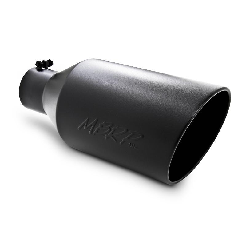 MBRP Universal Tip 8in O.D. Rolled End 4in inlet 18in length Black - Image 3