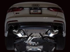Alternative view of AWE Tuning 19-23 Audi C8 S6/S7 2.9T V6 AWD Touring Edition Exhaust - Diamond Black Tips