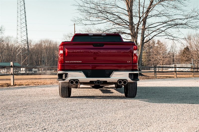 Corsa 19-23 Chevrolet Silverado 1500 Cat-Back Dual Rear Exit with Twin 4in Polished Pro-Series Tips - Image 4