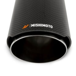 Mishimoto Carbon Fiber Muffler Tip 3in Inlet 4in Outlet Polished - Image 3