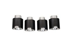 Corsa 20-23 Chevrolet Corvette C8 RWD 4.5in Carbon Fiber Polished Tip Kit (For Corsa Exhaust Only) - Image 2