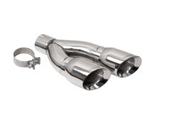Corsa 2022-2024 Toyota Tundra 4WD 4in Single Side Dual Outlet Tip Kit - Polished