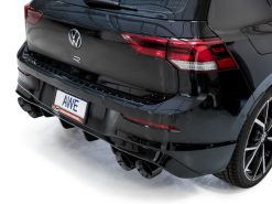 AWE MK8 Volkswagen Golf R 3in Track Edition Quad Exhaust - Diamond Black Tips - Image 6