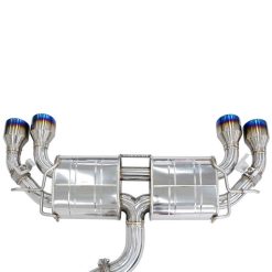 Invidia 2022+ Volkswagen Golf R MK8 76mm R400 Valved Cat Back Exhaust Rolled TI Tips - Image 3