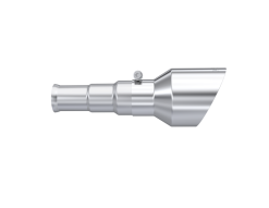 Alternative view of MBRP 19-24 Ram 1500 5.7L Hemi 3in Inlet 5in OD Dual Wall Angle Cut T304 SS Exhaust Tips - Pairs