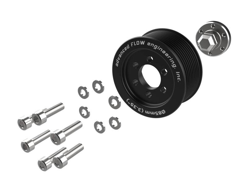 aFe 15-23 Dodge Challenger / 15-23 Dodge Charger SRT Hellcat 3.35in Supercharger Power Pulley Kit - Image 2