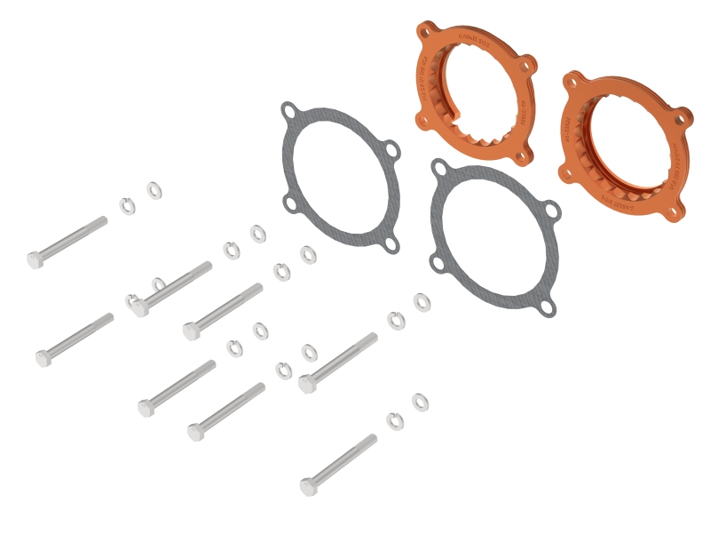 aFe 2024 Ford Mustang GT/ 2024 Ford Mustang Dark Horse V8 5.0L Silver Bullet Throttle Body Spacer - Image 2