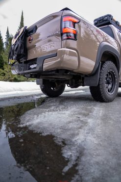 MBRP 22-23 Nissan Frontier 3.8L 3in Tip 3in Cat Back Turndown Exit Street Profile - Aluminized Steel - Image 4