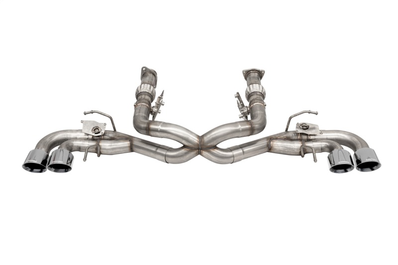 Corsa 20-22 Corvette C8 3in Valved Cat-Back 4.5in Pol Quad Tips - Fits Factory NPP Exhaust w/ AFM