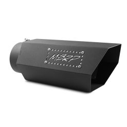 MBRP Universal Hex Tip 5in Inlet 16in Length w/ Logo - Black Coated - Image 3