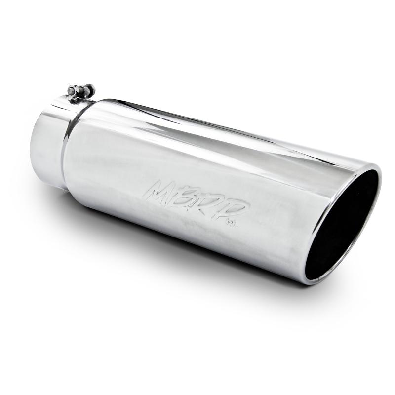 MBRP Universal Tip 6in OD Angled Rolled End 5in Inlet 18in Lgth T304 Exhaust - Image 3