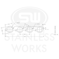 Stainless Works BBC Round Port 304SS Exhaust Flanges 2-3/8in Primaries (Raised Port Heads Only) - Image 3