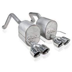 Alternative view of Stainless Works 2009-13 C6 Corvette Axleback 2-1/2in Dual Chambered Turbo Mufflers Quad 4in Tips