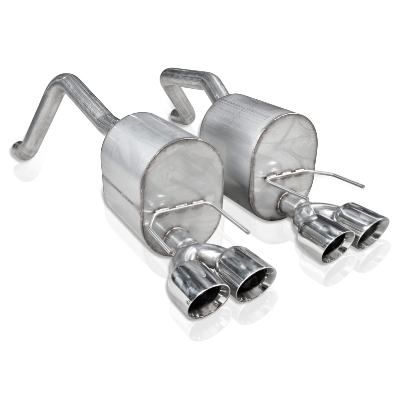 Stainless Works 2009-13 C6 Corvette Axleback 2-1/2in Dual Chambered Turbo Mufflers Quad 4in Tips - Image 2