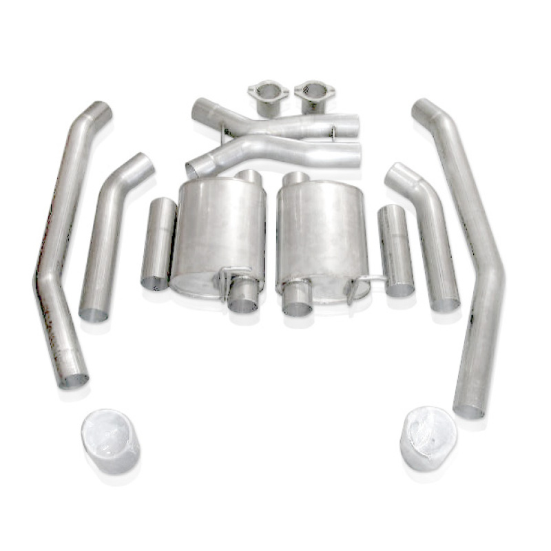 Stainless Works 2004 GTO 3in Catback Chambered Mufflers X-Pipe Wide Oval Tip - Image 2