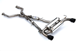Invidia 2022+ Nissan Z 70mm Gemini Cat Back Exhaust - Single Layer Black Tip - Image 3