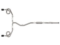 Alternative view of aFe 22-23 Honda Civic Si L4 1.5L (t) Takeda 2.5in to 3in 304 SS Cat-Back Exhaust w/ Black Tips