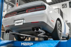 MBRP 15-16 Dodge Challenger 5.7L HEMI SS 3in Quad Split Rear Exit w/ Carbon Fiber Tips - T304 - Image 5