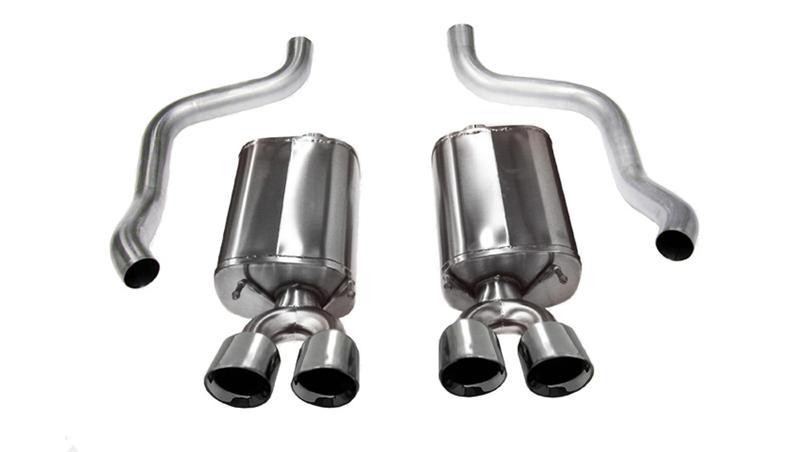Corsa 11-13 Ford Mustang 3.7L V6 Black Sport Axle-Back Dual Rear Exhaust - Image 8