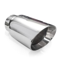 Stainless Works Conical Double Wall Slash Cut Exhaust Tip - 4in Body 3in Inlet - Image 4