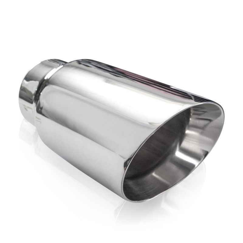 Stainless Works Conical Double Wall Slash Cut Exhaust Tip - 4in Body 3in Inlet - Image 4