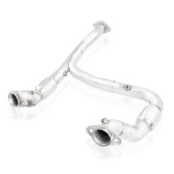 Stainless Works 2015-16 F150 2.7L Downpipe 3in High-Flow Cats Y-Pipe Factory Connection - Image 4