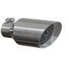 MBRP Universal Tip 4.5 O.D. Dual Walled Angled Rolled End 2.5 Inlet 12in Length - T304