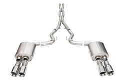 Corsa 2024 Ford Mustang V8 5.0L 3in Cat-Back Exhaust System w/ Twin 4in Polished Straight Tips