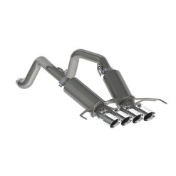 Alternative view of MBRP 14-19 Chevy Corvette V8 6.2L 3in T304 Dual Cat Back w/ 4in Quad Dual Wall Tips