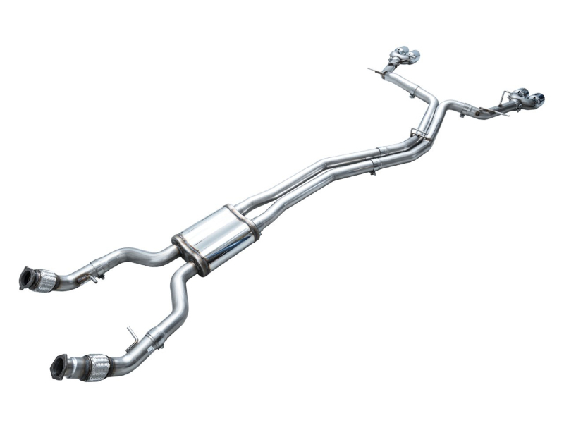 AWE Tuning 19-23 Audi C8 S6/S7 2.9T V6 AWD Track Edition Exhaust - Chrome Silver Tips - Image 11