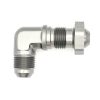DeatschWerks 8AN Male Flare To 8AN Male Flare Bulkhead Adapter 90-Degree (Incl. Nut)