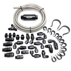 Alternative view of Snow Performance 10AN Braided Stainless Fuel Line Kit
