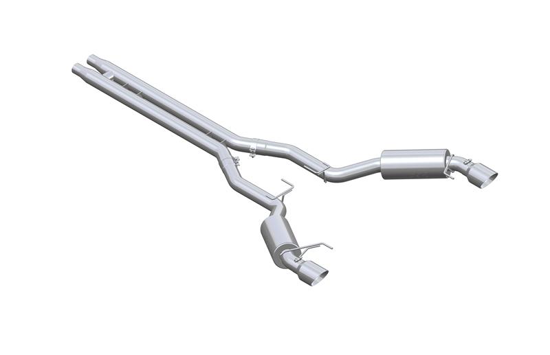 MBRP 15 Ford Mustang GT 5.0 3in Cat Back Dual Split Rear Street Version 4.5in Tips - T409 - Image 3