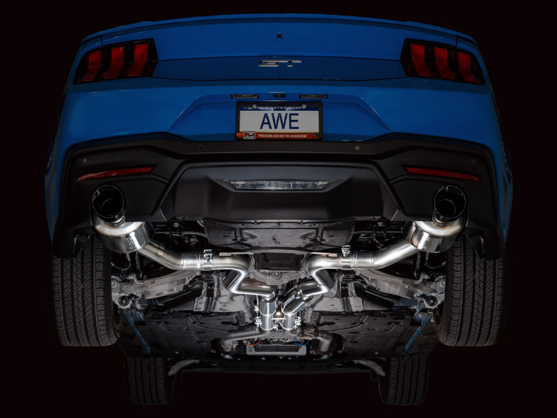 AWE 2024 Ford Mustang GT Fastback S650 RWD Touring Catback Exhaust w/ Dual Diamond Black Tips - Image 13