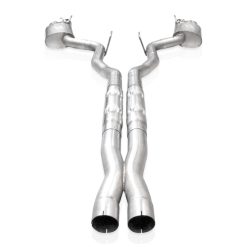 Alternative view of Stainless Works 2024 Mustang GT Catback Quad Tips Redline Sound X-Pipe Performance Connect Exhaust