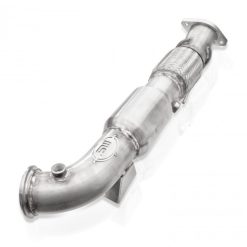 Stainless Works 2013-18 Ford Focus ST 3in High-Flow Cats Downpipe Factory Connection - Image 3