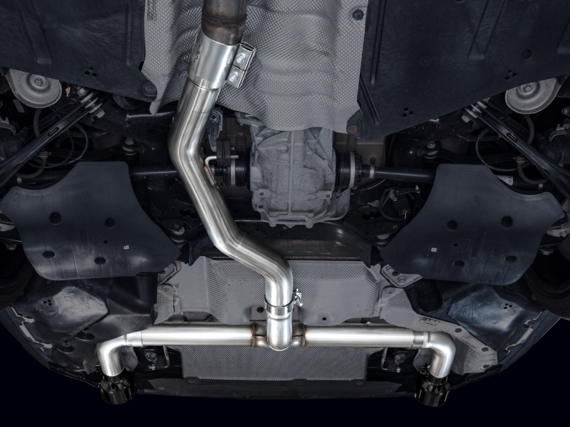AWE 19-23 BMW 330i / 21-23 BMW 430i Base G2X Track Edition Axle Back Exhaust - Diamond Black - Image 10
