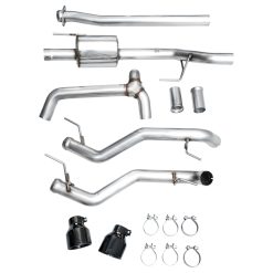 AWE Tuning 2021+ Ford F-150 Tremor (w/ Bumper Cutouts) 0FG Non-Resonated Catback -Diamond Black Tips - Image 17