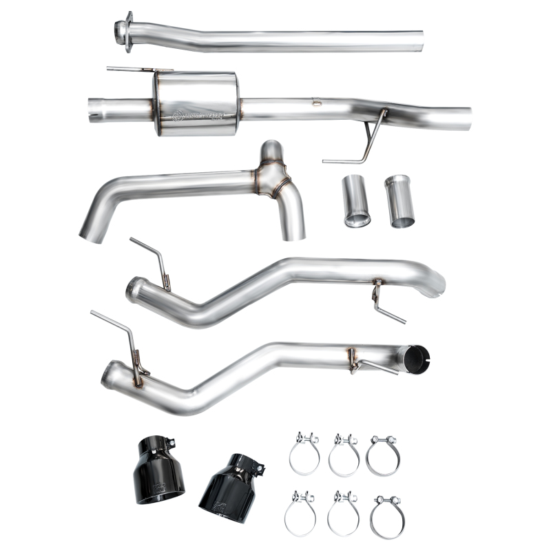 AWE Tuning 2021+ Ford F-150 Tremor (w/ Bumper Cutouts) 0FG Non-Resonated Catback -Diamond Black Tips - Image 17
