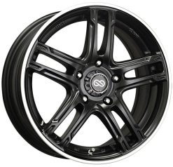Alternative view of Enkei FD-05 17x7 5x100 40mm Offset 72.62 Bore Dia Black Machined Wheel