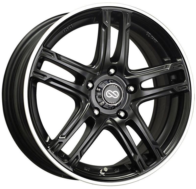 Enkei FD-05 17x7 5x100 40mm Offset 72.62 Bore Dia Black Machined Wheel - Image 2