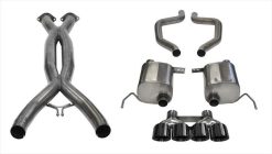Corsa 15-19 Chevy Corvette Z06 3in Cat Back Exhaust, Black Pro-Series Quad 4.5in Tip (Xtreme) - Image 2